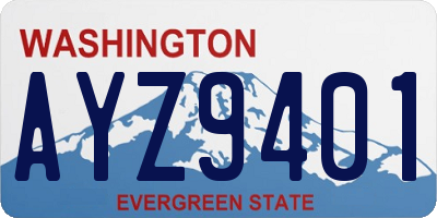 WA license plate AYZ9401