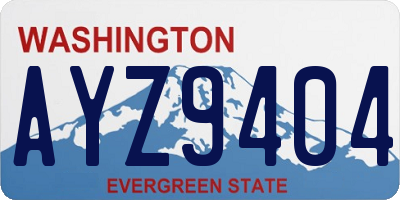 WA license plate AYZ9404