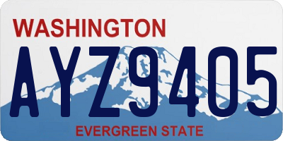 WA license plate AYZ9405