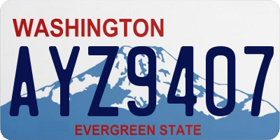 WA license plate AYZ9407