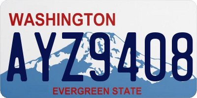 WA license plate AYZ9408