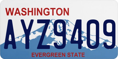 WA license plate AYZ9409