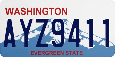 WA license plate AYZ9411