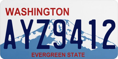 WA license plate AYZ9412