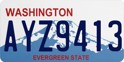 WA license plate AYZ9413