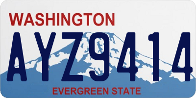 WA license plate AYZ9414