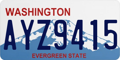 WA license plate AYZ9415