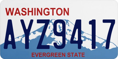 WA license plate AYZ9417