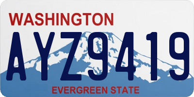 WA license plate AYZ9419