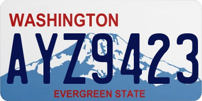 WA license plate AYZ9423