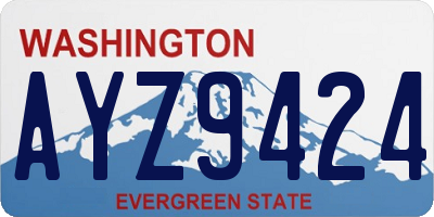 WA license plate AYZ9424