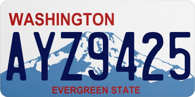 WA license plate AYZ9425