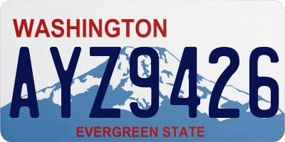 WA license plate AYZ9426