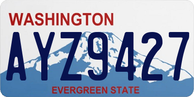 WA license plate AYZ9427