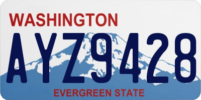 WA license plate AYZ9428