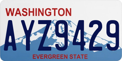 WA license plate AYZ9429