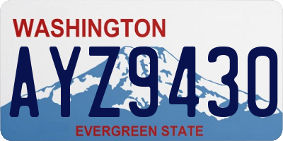 WA license plate AYZ9430
