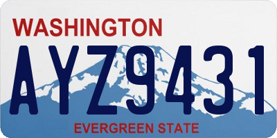 WA license plate AYZ9431