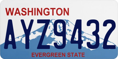 WA license plate AYZ9432