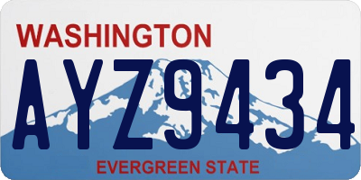 WA license plate AYZ9434