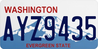 WA license plate AYZ9435