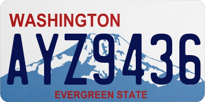 WA license plate AYZ9436