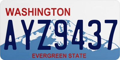 WA license plate AYZ9437