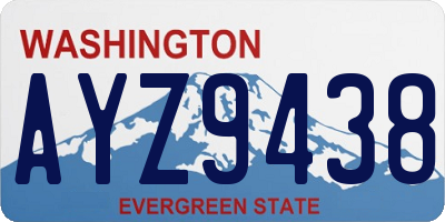 WA license plate AYZ9438