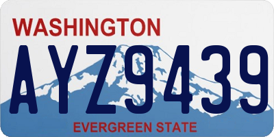 WA license plate AYZ9439