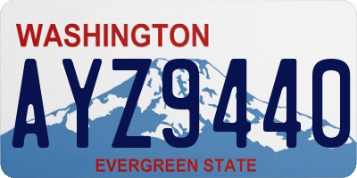 WA license plate AYZ9440