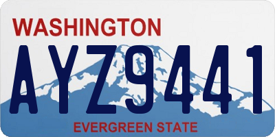 WA license plate AYZ9441