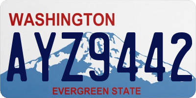 WA license plate AYZ9442