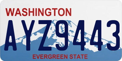 WA license plate AYZ9443