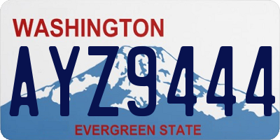 WA license plate AYZ9444