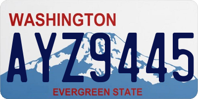 WA license plate AYZ9445