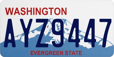 WA license plate AYZ9447