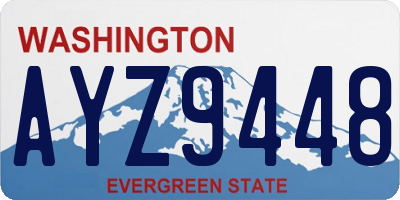 WA license plate AYZ9448