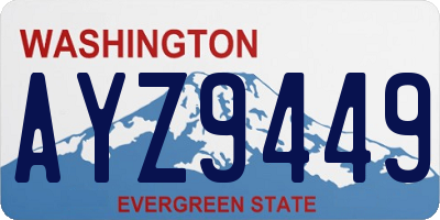 WA license plate AYZ9449