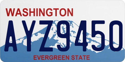 WA license plate AYZ9450