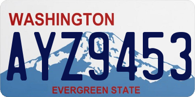 WA license plate AYZ9453