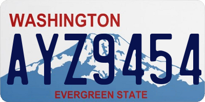 WA license plate AYZ9454
