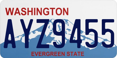 WA license plate AYZ9455