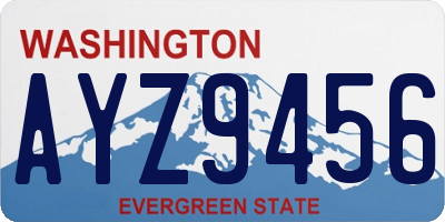 WA license plate AYZ9456