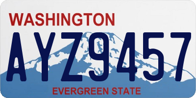 WA license plate AYZ9457