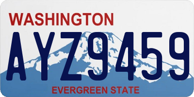 WA license plate AYZ9459