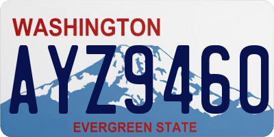 WA license plate AYZ9460