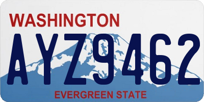 WA license plate AYZ9462