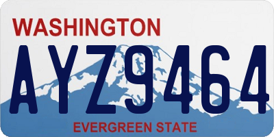 WA license plate AYZ9464