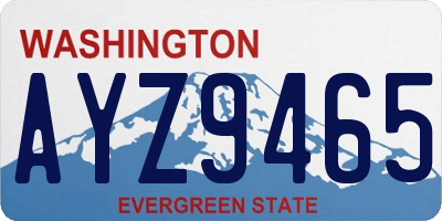 WA license plate AYZ9465