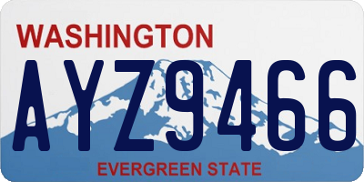 WA license plate AYZ9466